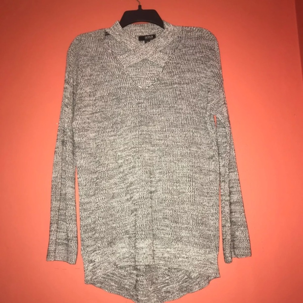 Grey knit sweater